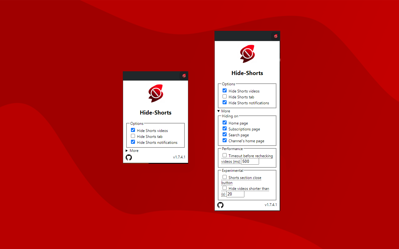 Hide shorts for Youtube™