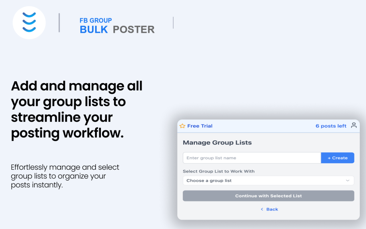 Facebook™ Groups Bulk Poster & Scheduler | Auto Post