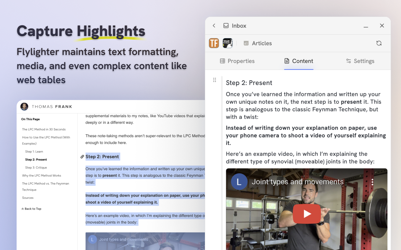 Flylighter: Capture Articles and Highlights to Notion