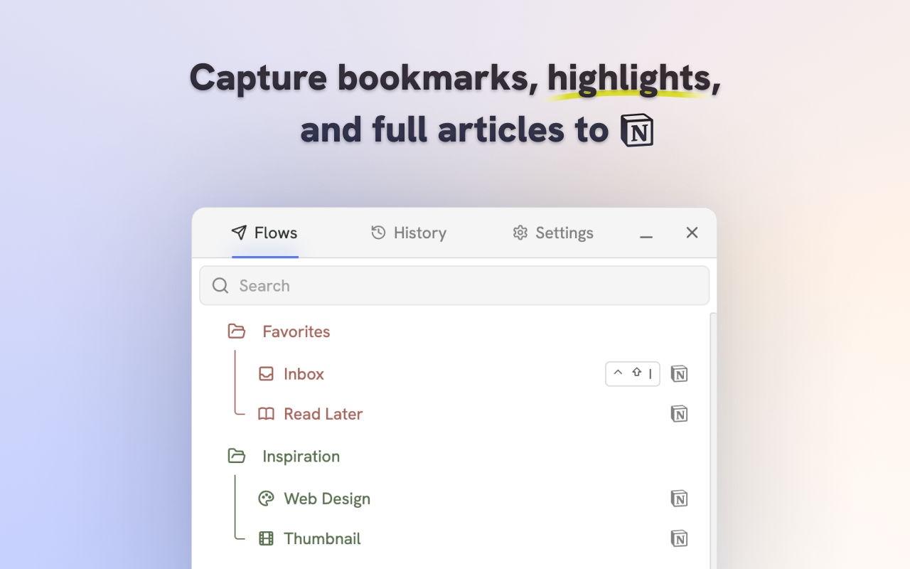Flylighter: Capture Articles and Highlights to Notion