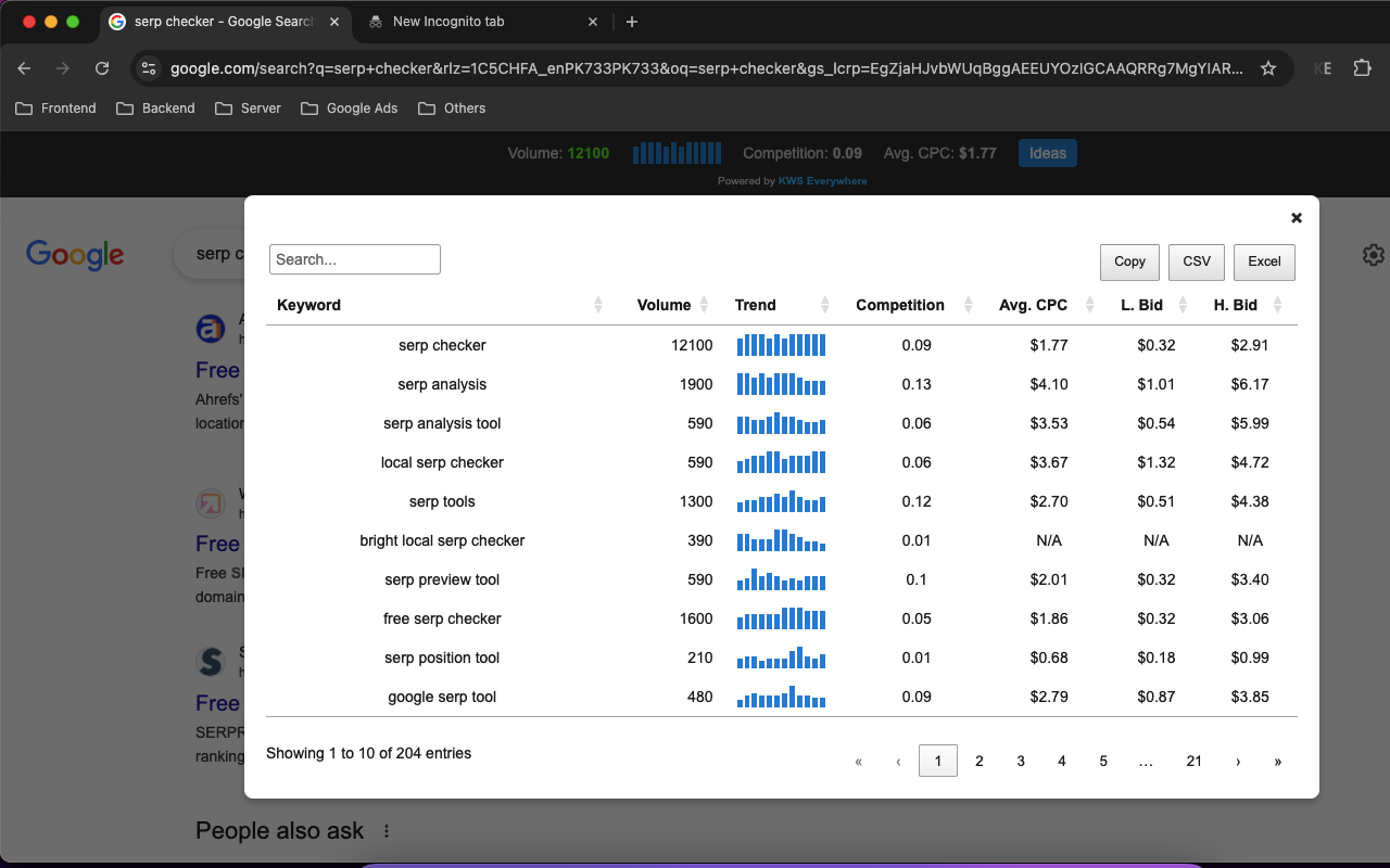 KWS Everywhere - SEO Keyword Tool