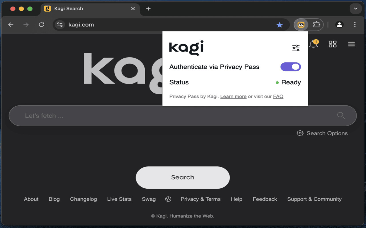 Kagi Privacy Pass