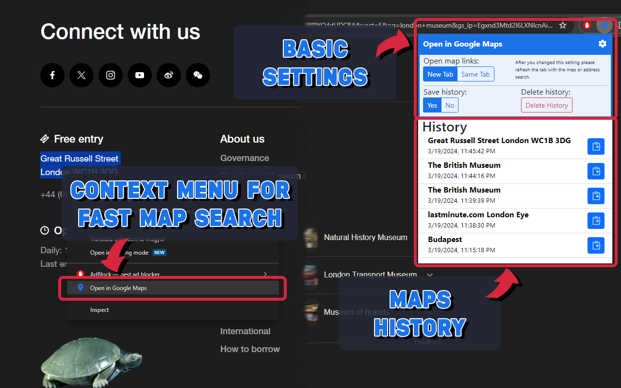 Google Maps Button Everywhere