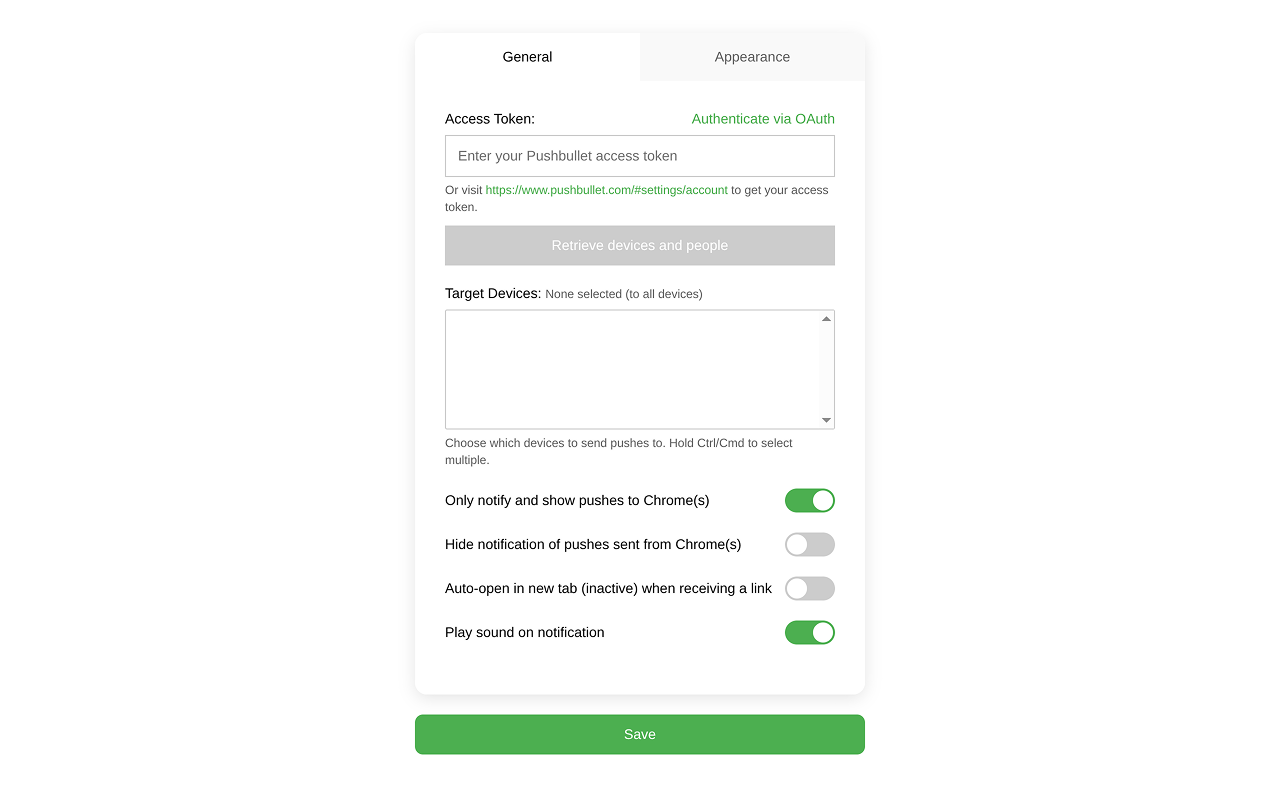 Push Go for Pushbullet