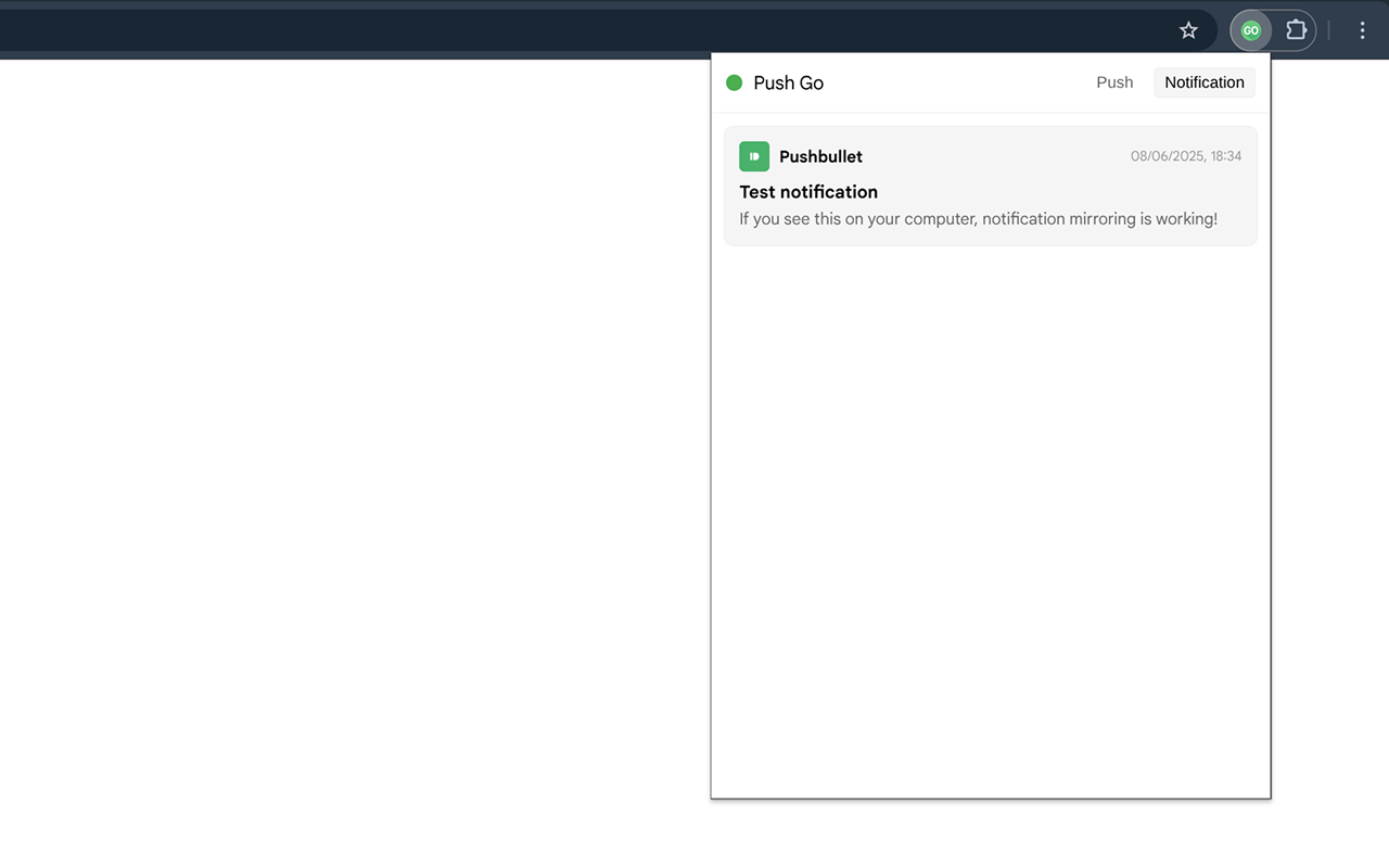 Push Go for Pushbullet