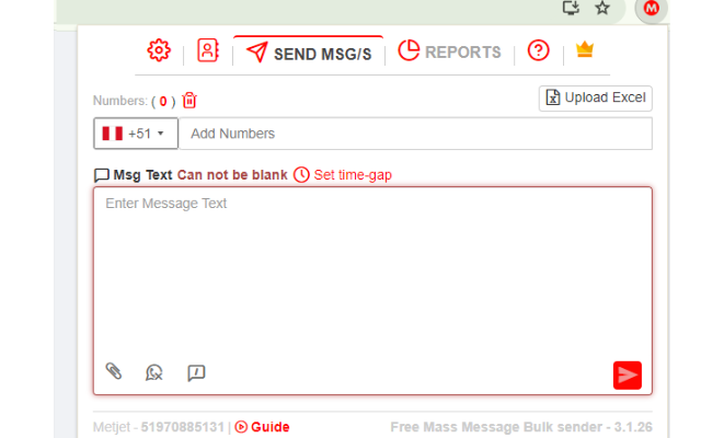 Free Mass Message Bulk sender