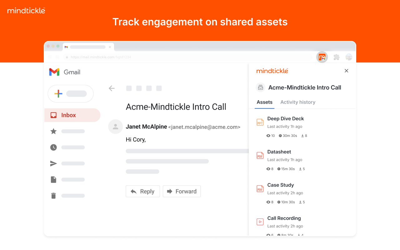 Mindtickle for Gmail
