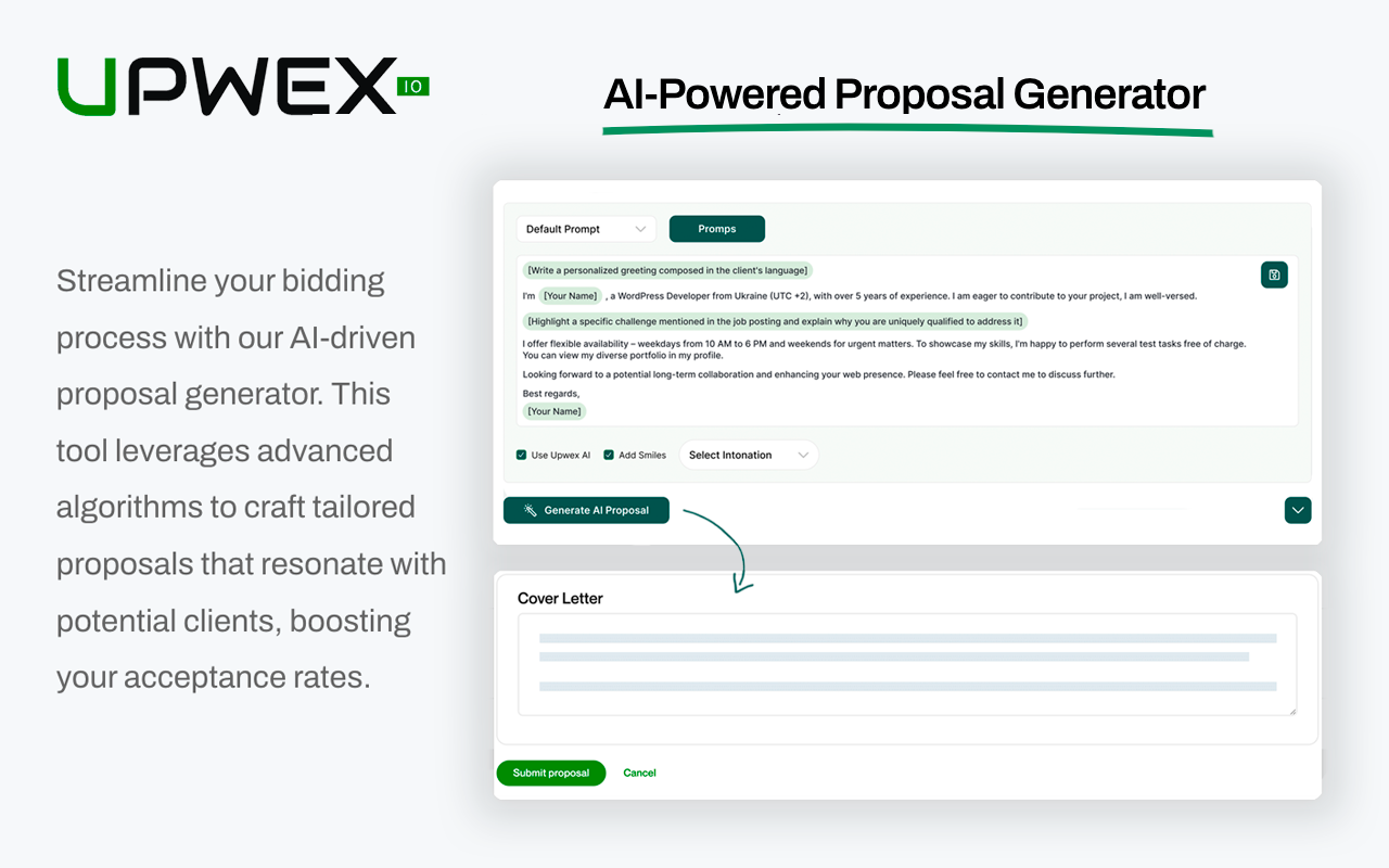 Upwex - AI Tools for Upwork