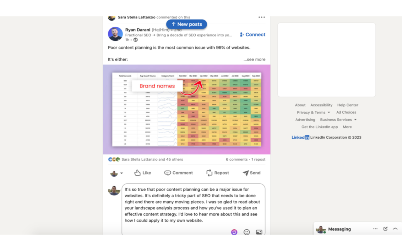 AI assistant for Linkedin