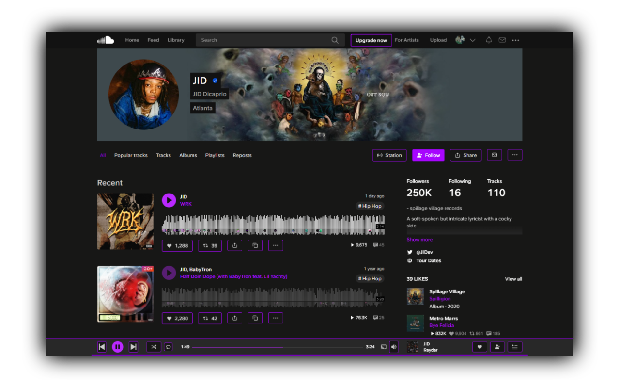 SoundCloud Dark - Color theme for SoundCloud