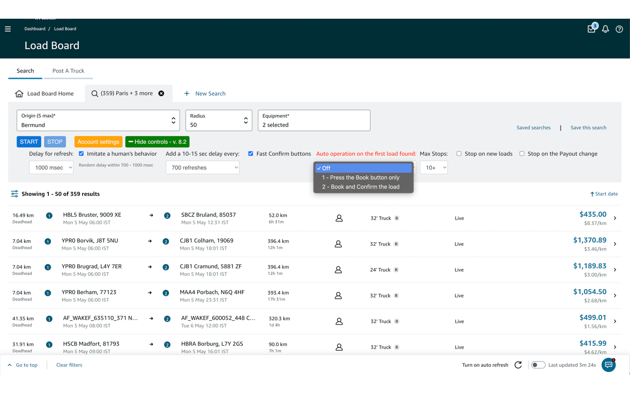 Relay autobooker Cardamon