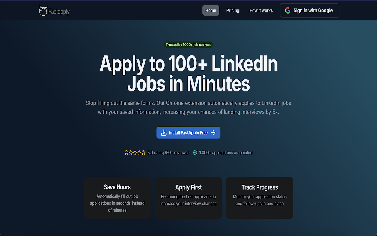FastApply - Free AI Automated Job Application Copilot