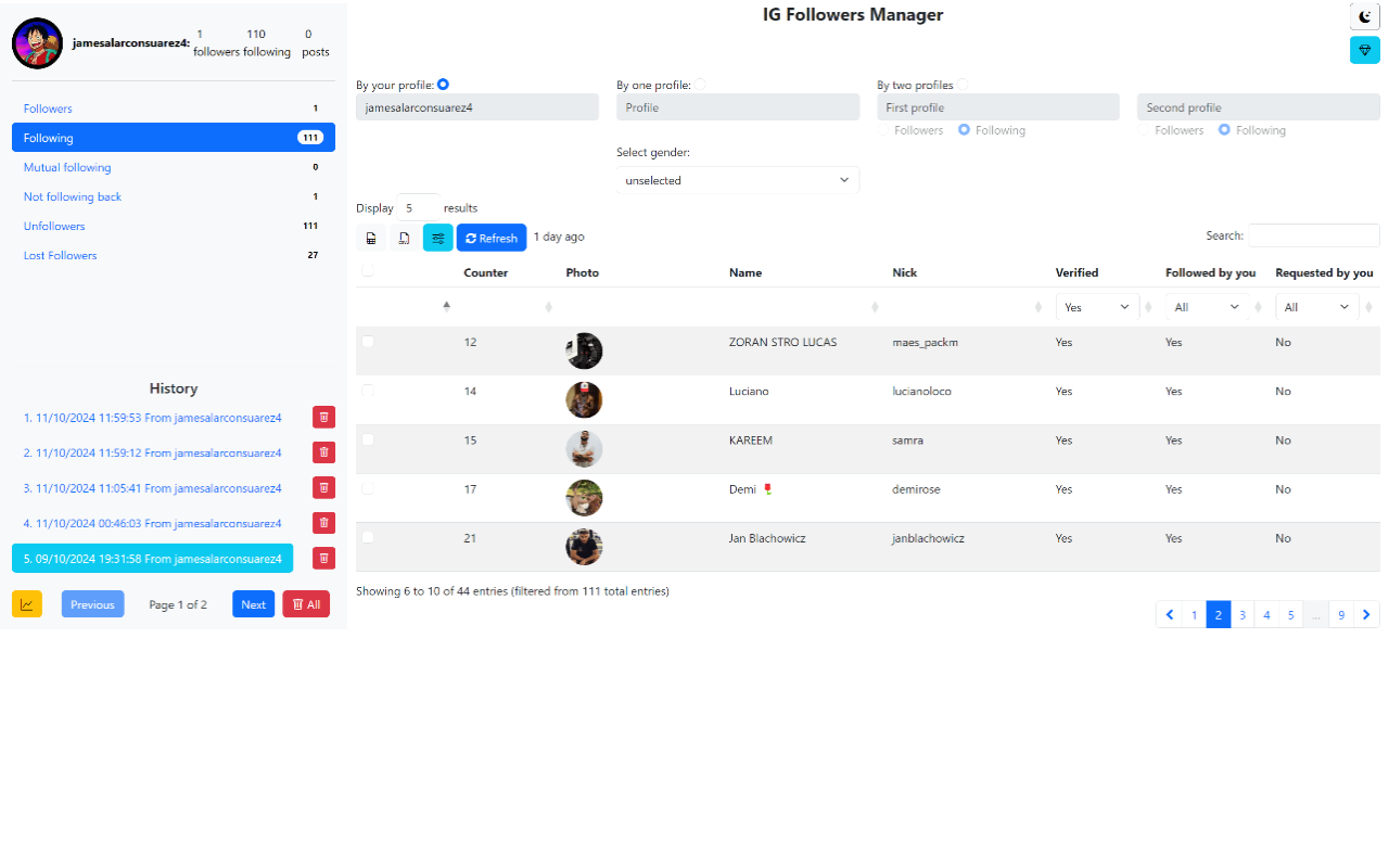 IG Followers Manager - Track, Automate, Export