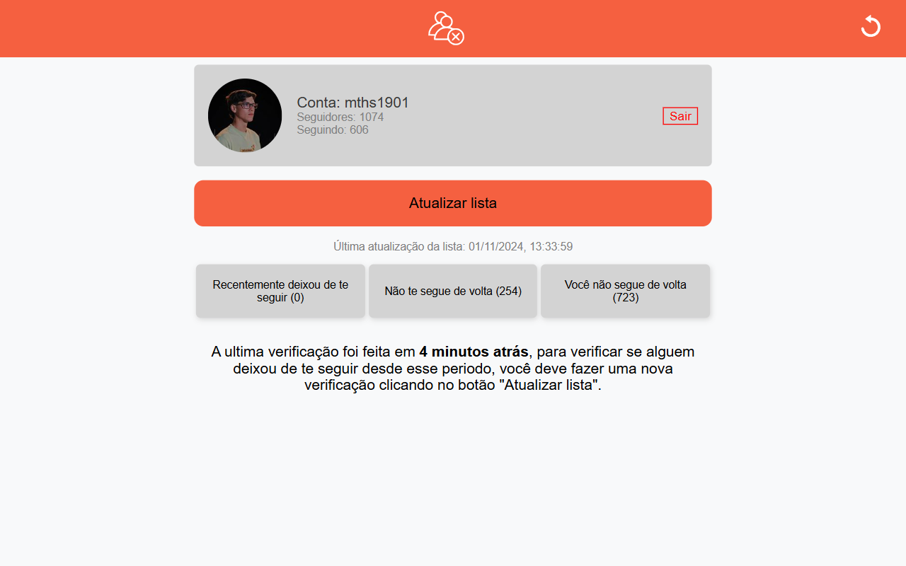 Seguidores e Não seguidores - Oficial