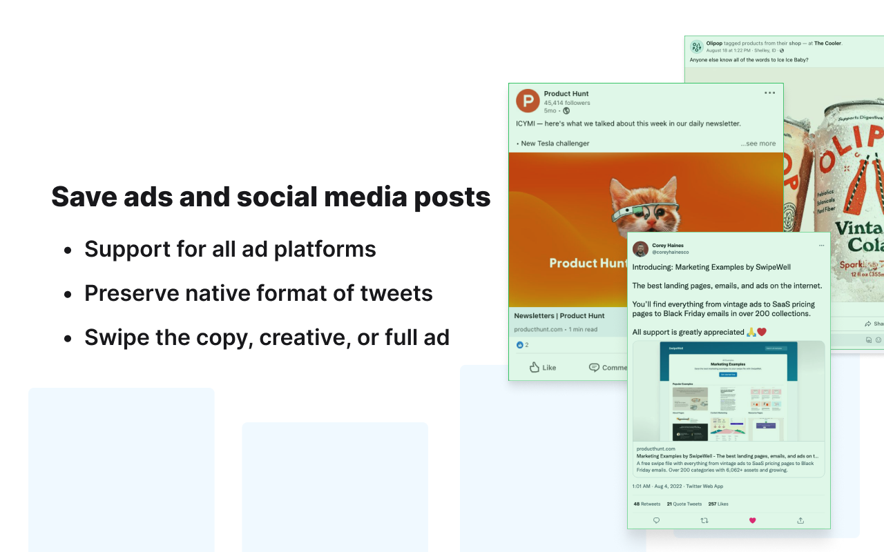 SwipeWell — Screenshot Websites & Save Ads From Facebook, TikTok, LinkedIn