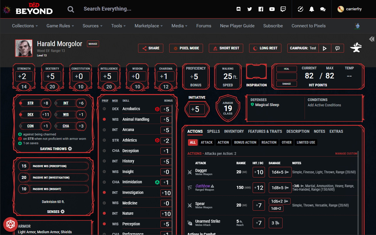 Pixels DnDBeyond Integration