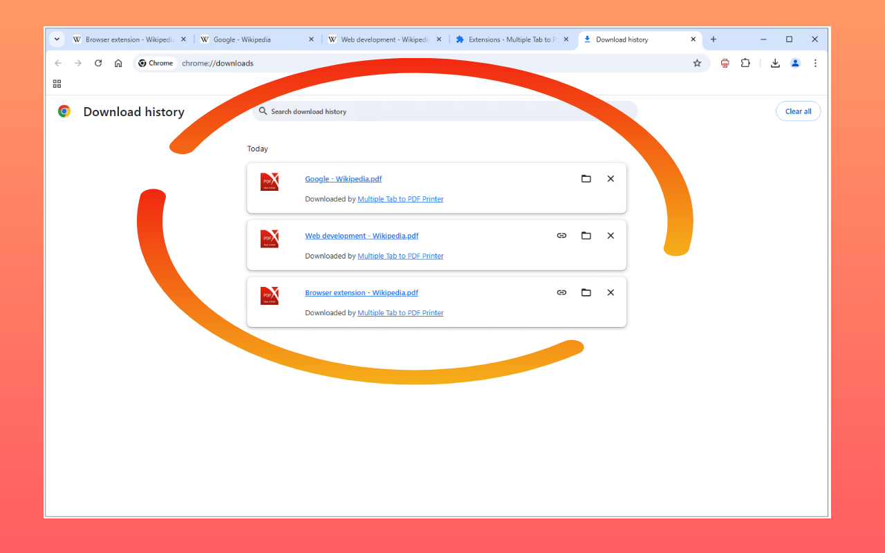 Multiple Tab to PDF Printer