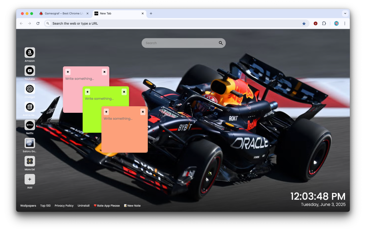 Red Bull Formula 1 Car Wallpapers New Tab by Gameograf