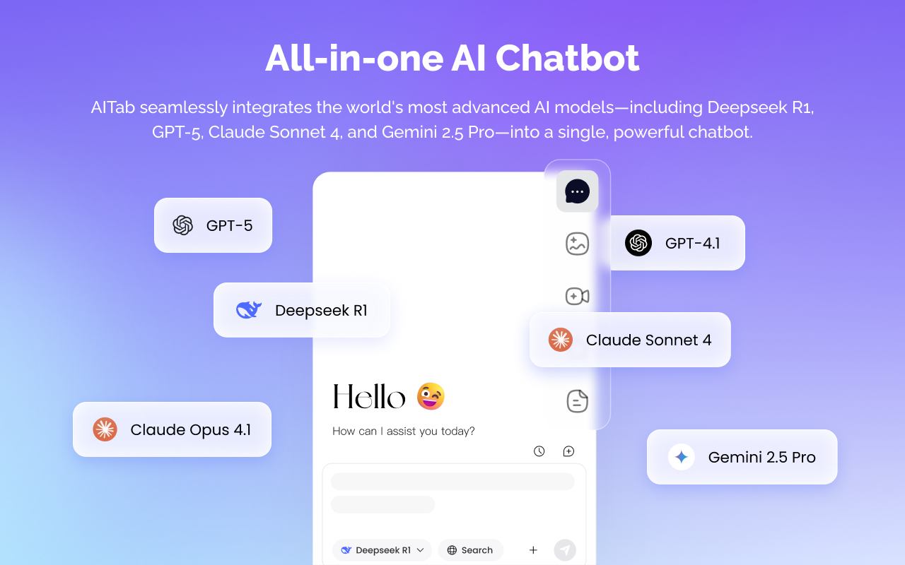 AITab: Sidebar AI Assistant | GPT-5, Claude 4.1 DeepSeek & AI Tools