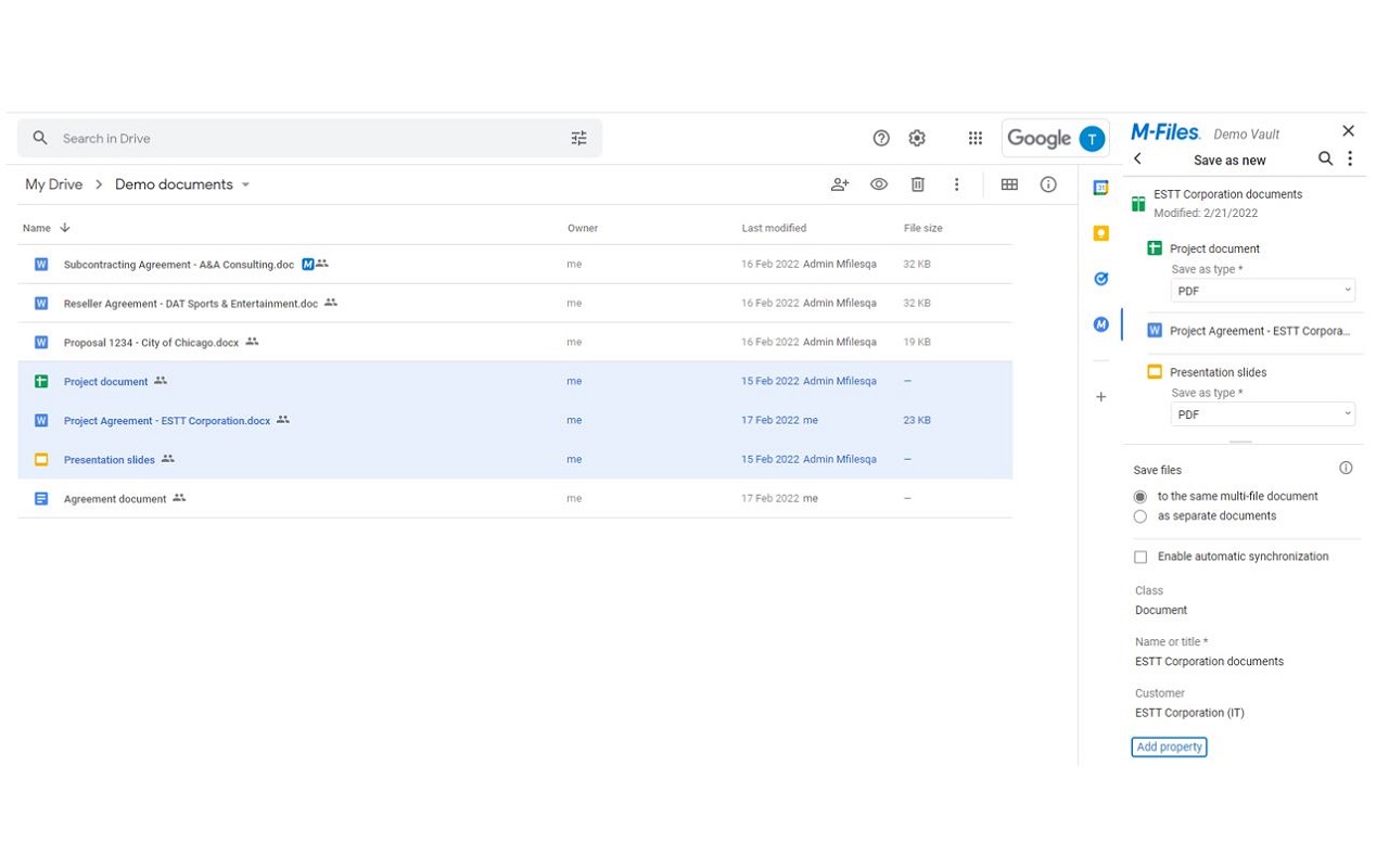 M-Files for Google Workspace™
