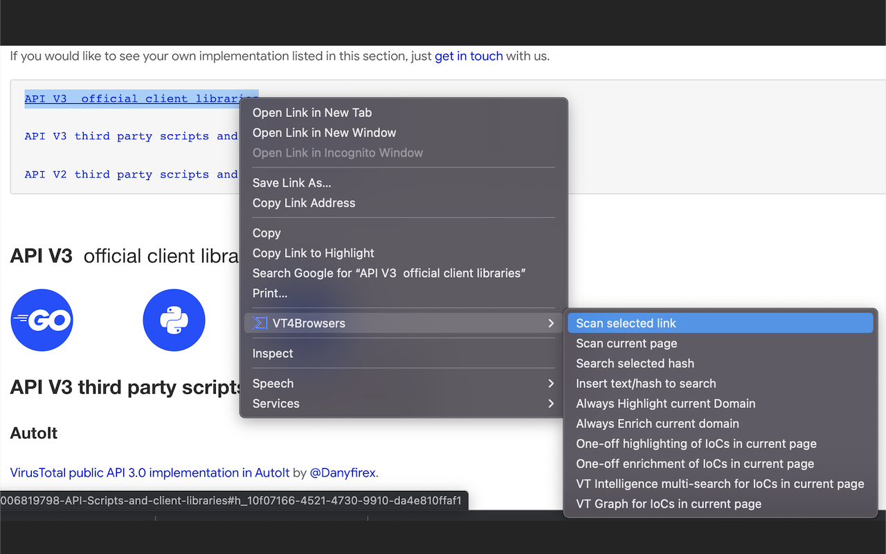 VT4Browsers + Google TI