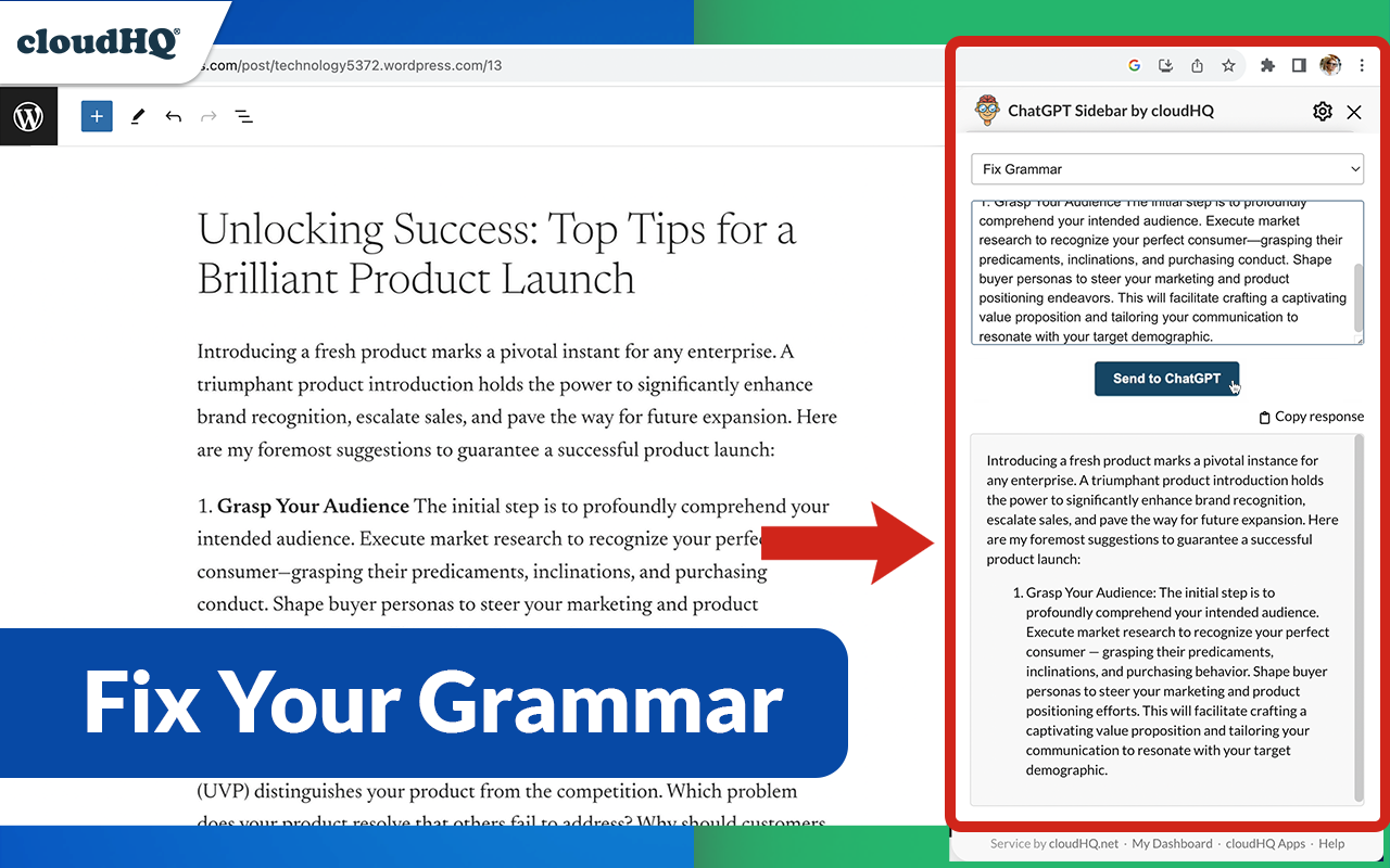 ChatGPT Sidebar cloudHQ