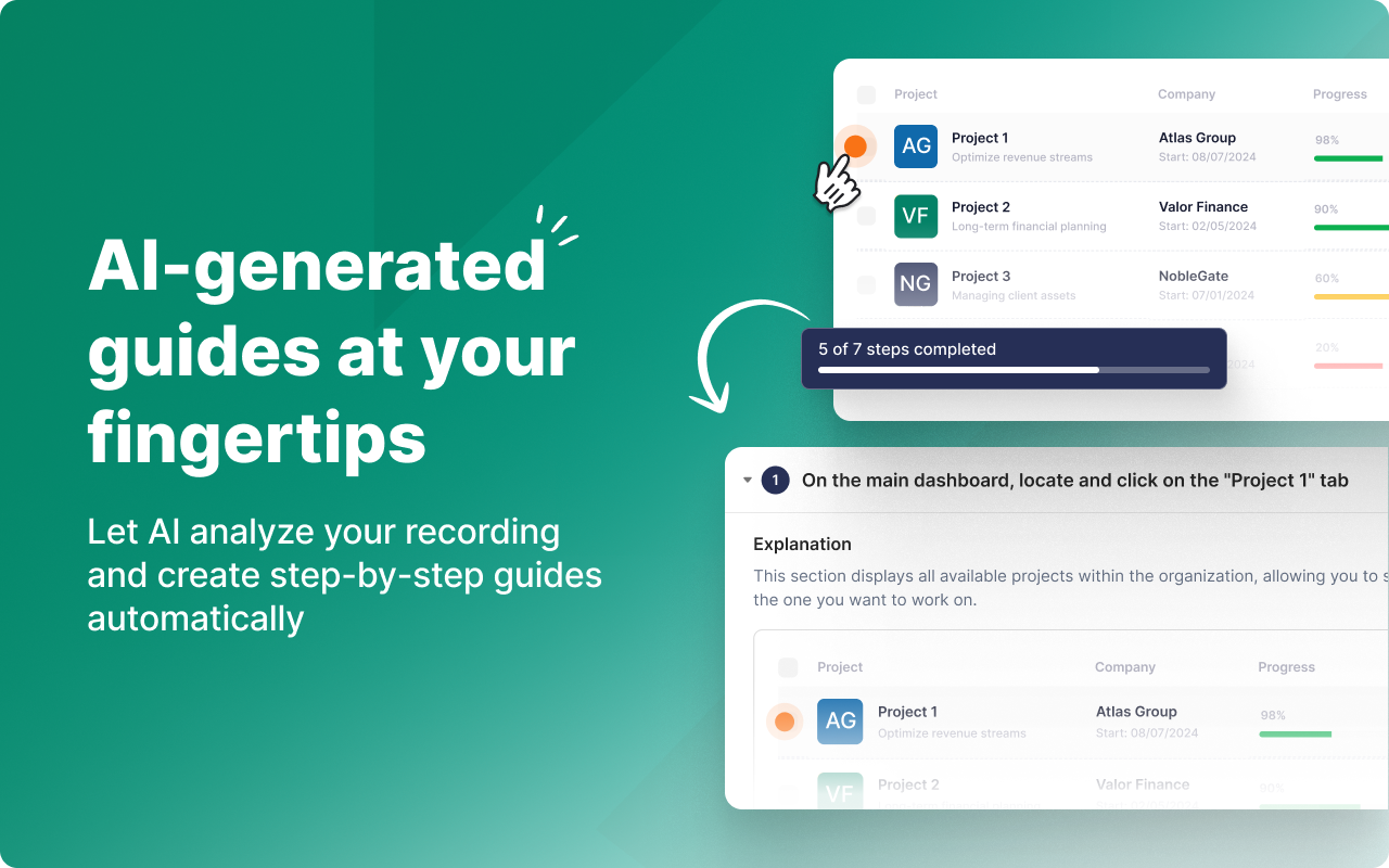 FuseBase Clarity - Capture Step-by-Step guides, SOP and tutorials