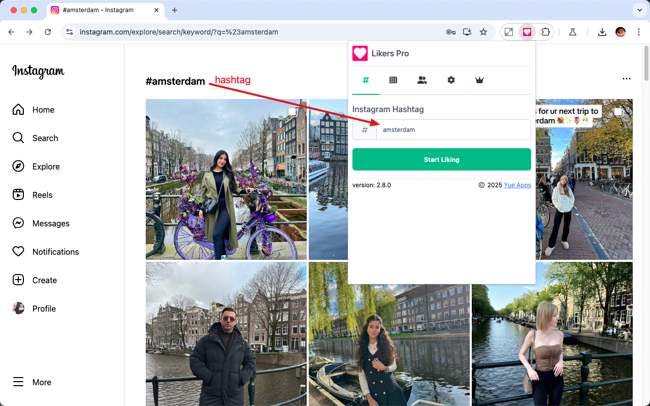 Instagram 自动点赞助手