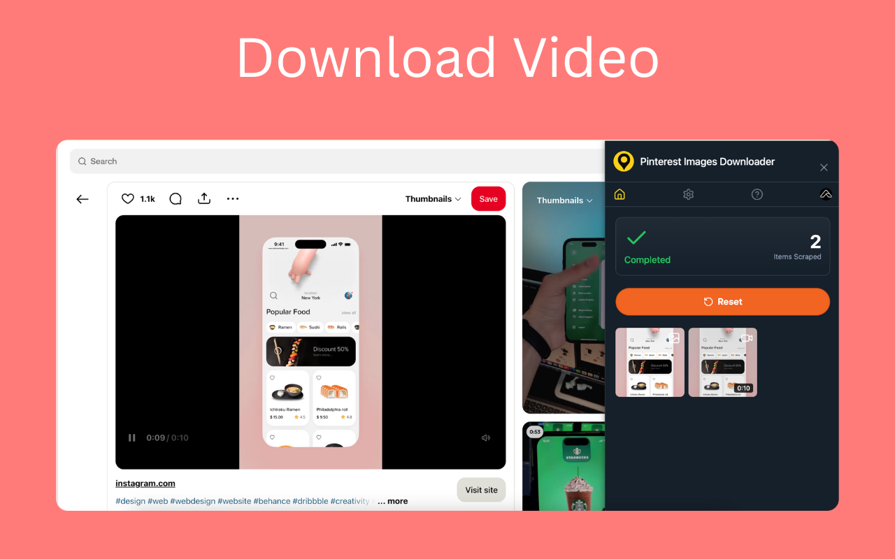 Pinterest Images Downloader - Pinterest Video Downloader