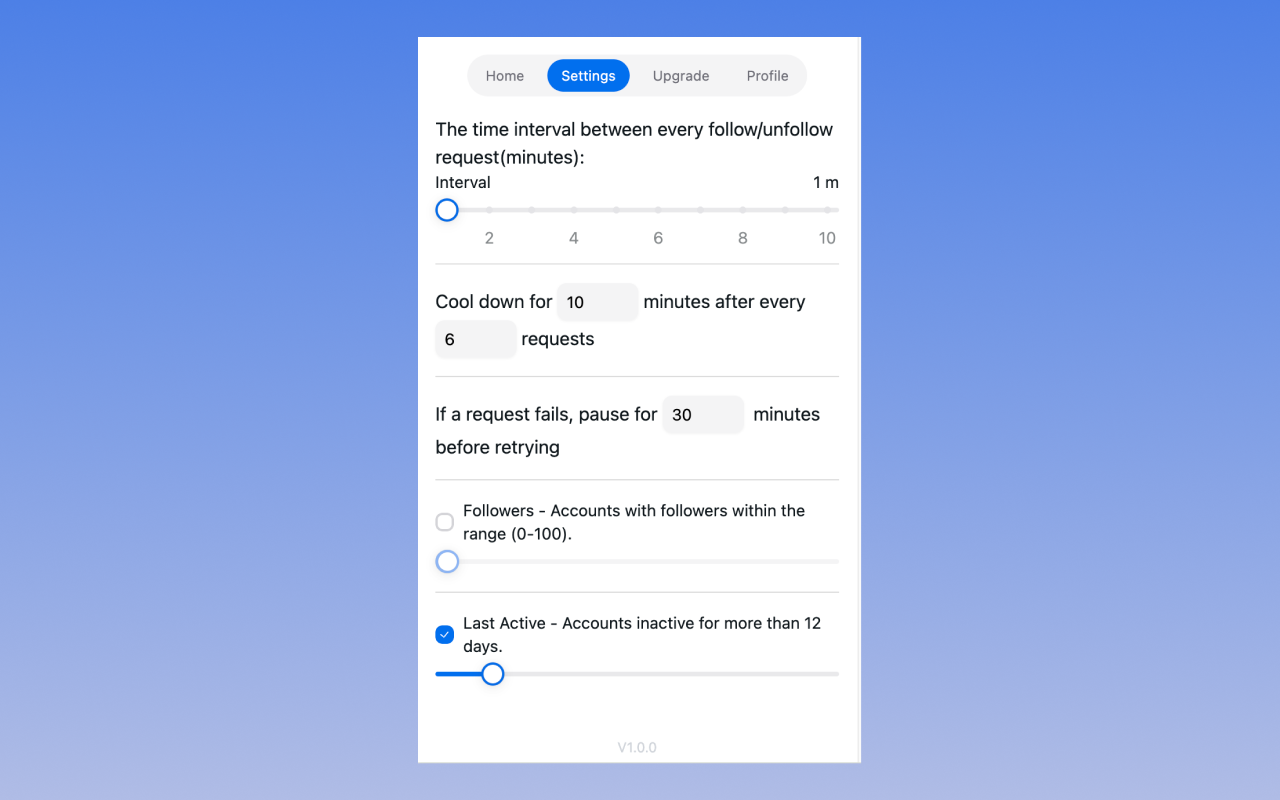 Twitter 自动取消关注工具