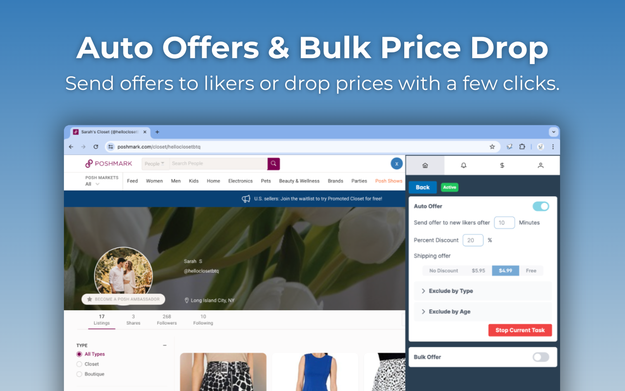 PoshPop | Poshmark Closet Bot