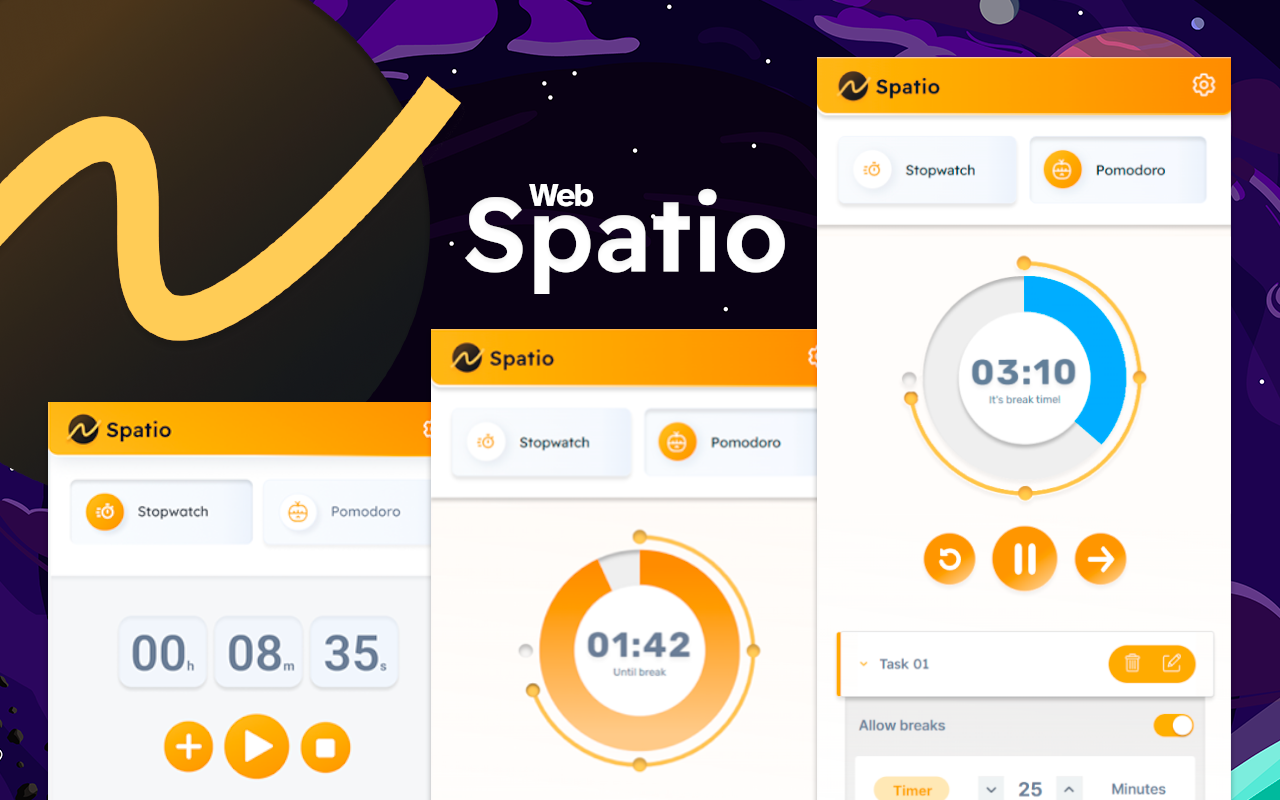 Spatio Stopwatch & Pomodoro Extension