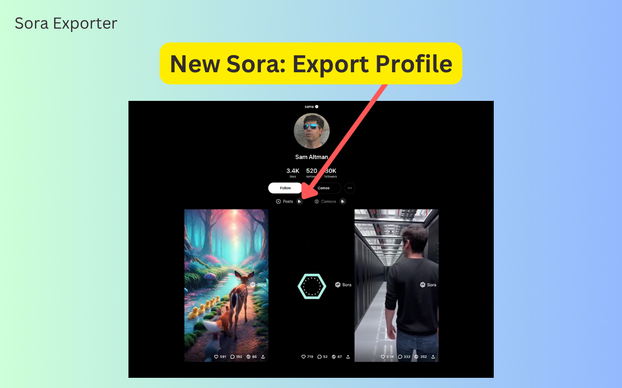 Sora 导出工具 - 下载 OpenAI Sora 2 的媒体与提示词