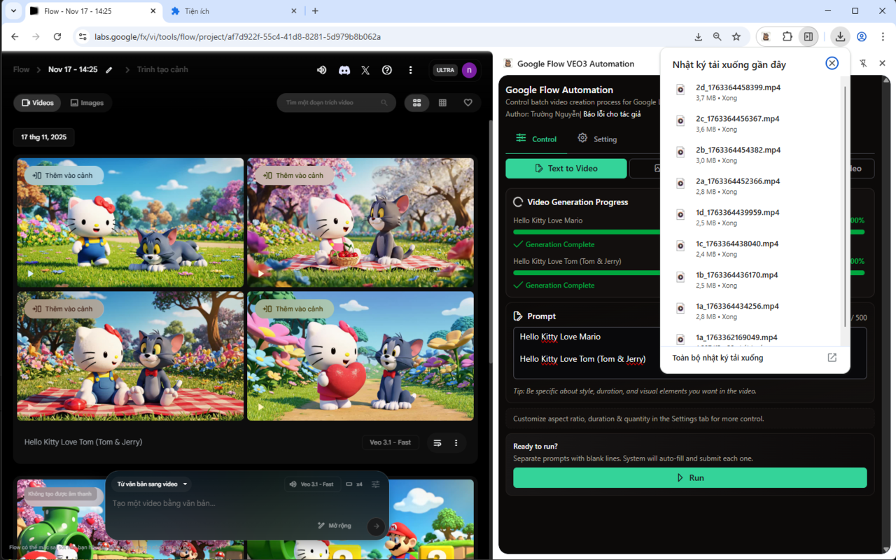 VEO Automation - Google Flow AI VEO Automation