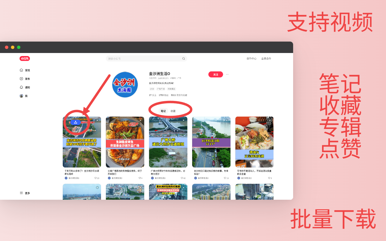 小草莓 - 支持小红书视频批量下载