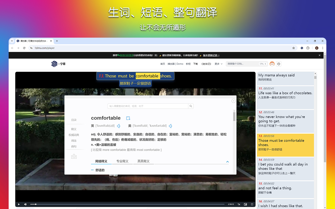 一字幕 - 视频双语字幕插件 | 免费