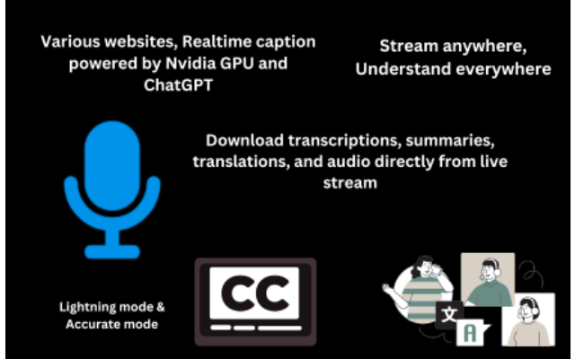 Live caption with translation (ChatGPT)