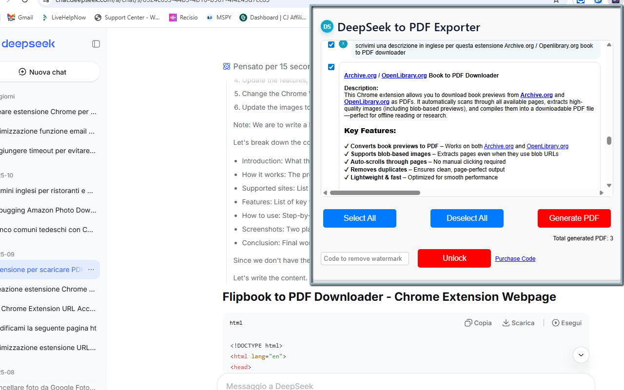 DeepSeek to PDF Exporter
