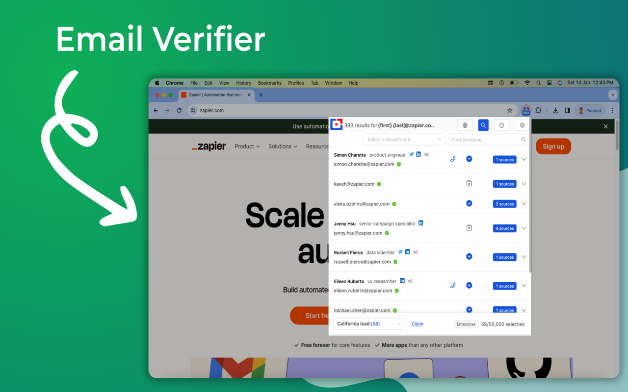 Tomba - 电子邮件查找器和电子邮件提取器Plus