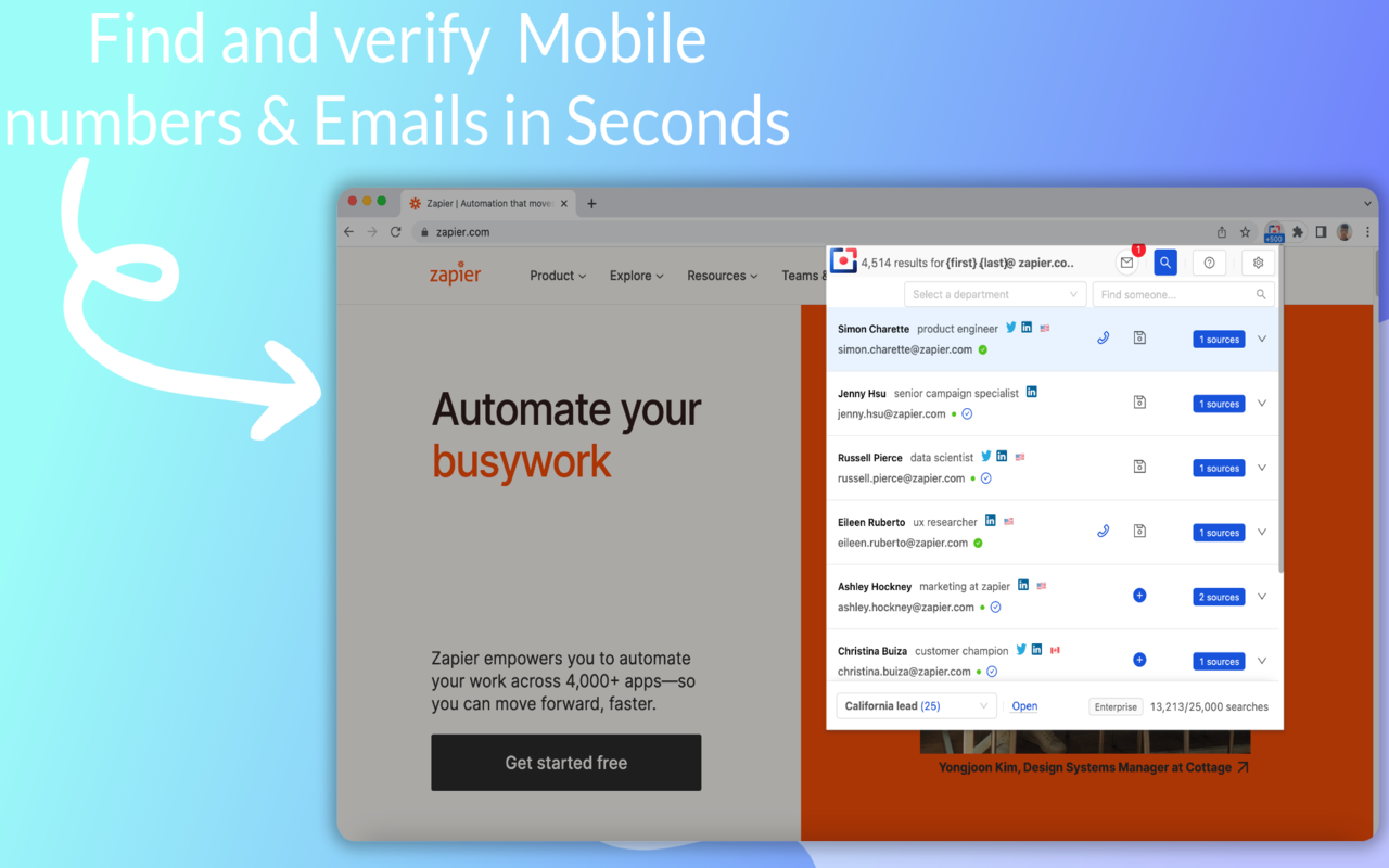 Tomba - 电子邮件查找器和电子邮件提取器Plus