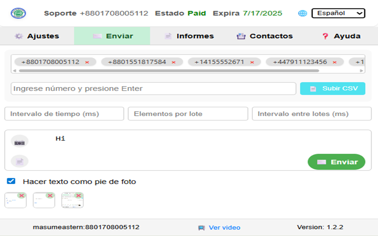 WASender FREE Bulk Messaging Tool
