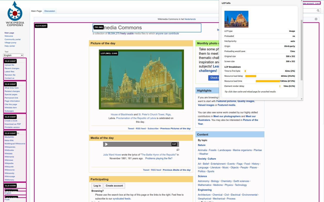 Core Web Vitals Visualizer