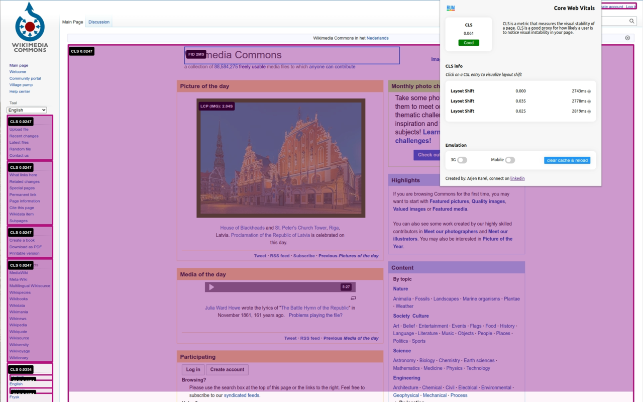 Core Web Vitals Visualizer