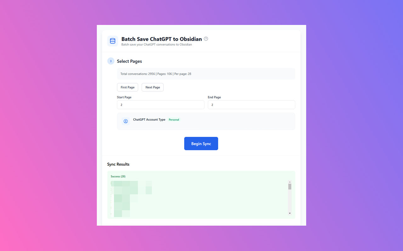 ChatGPT 导出到 Obsidian（Markdown）