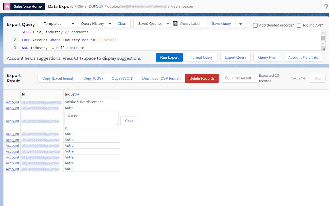 Salesforce Inspector Advanced