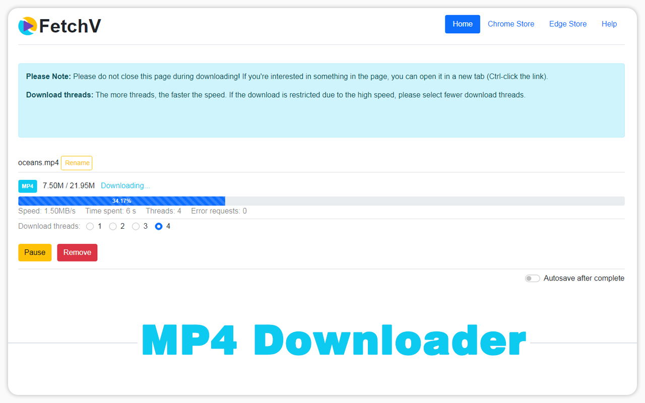 FetchV:网页视频下载器(HLS/m3u8/mp4/blob)