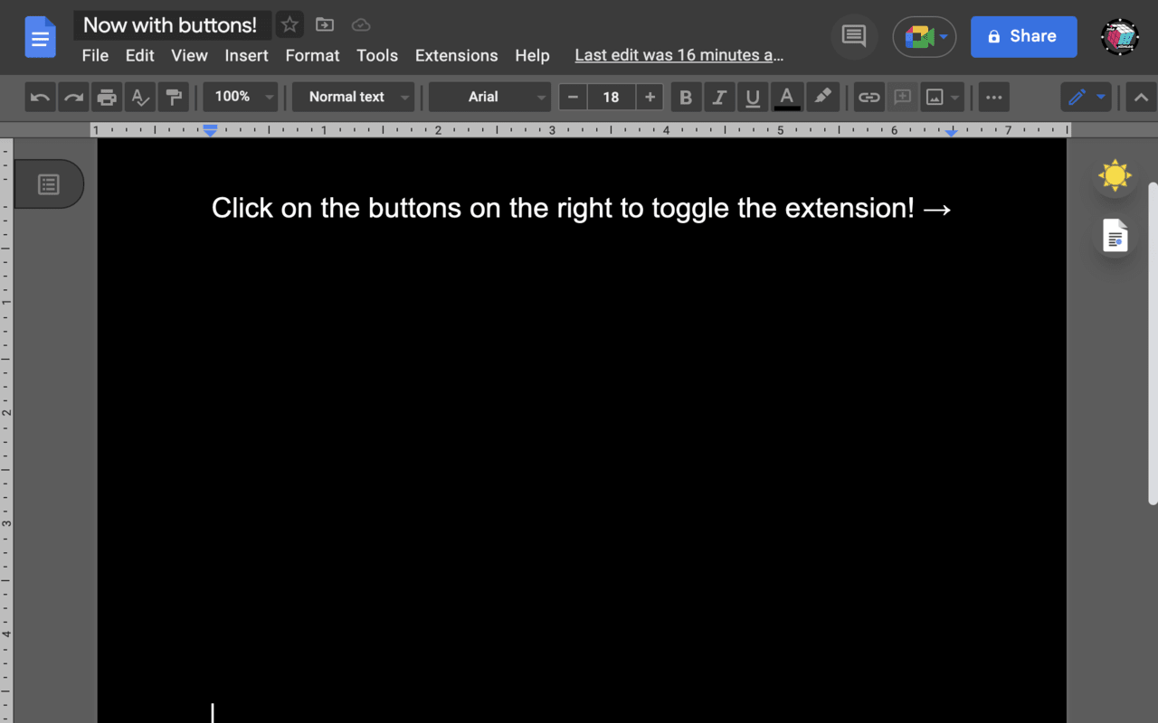 Google Docs Dark Mode