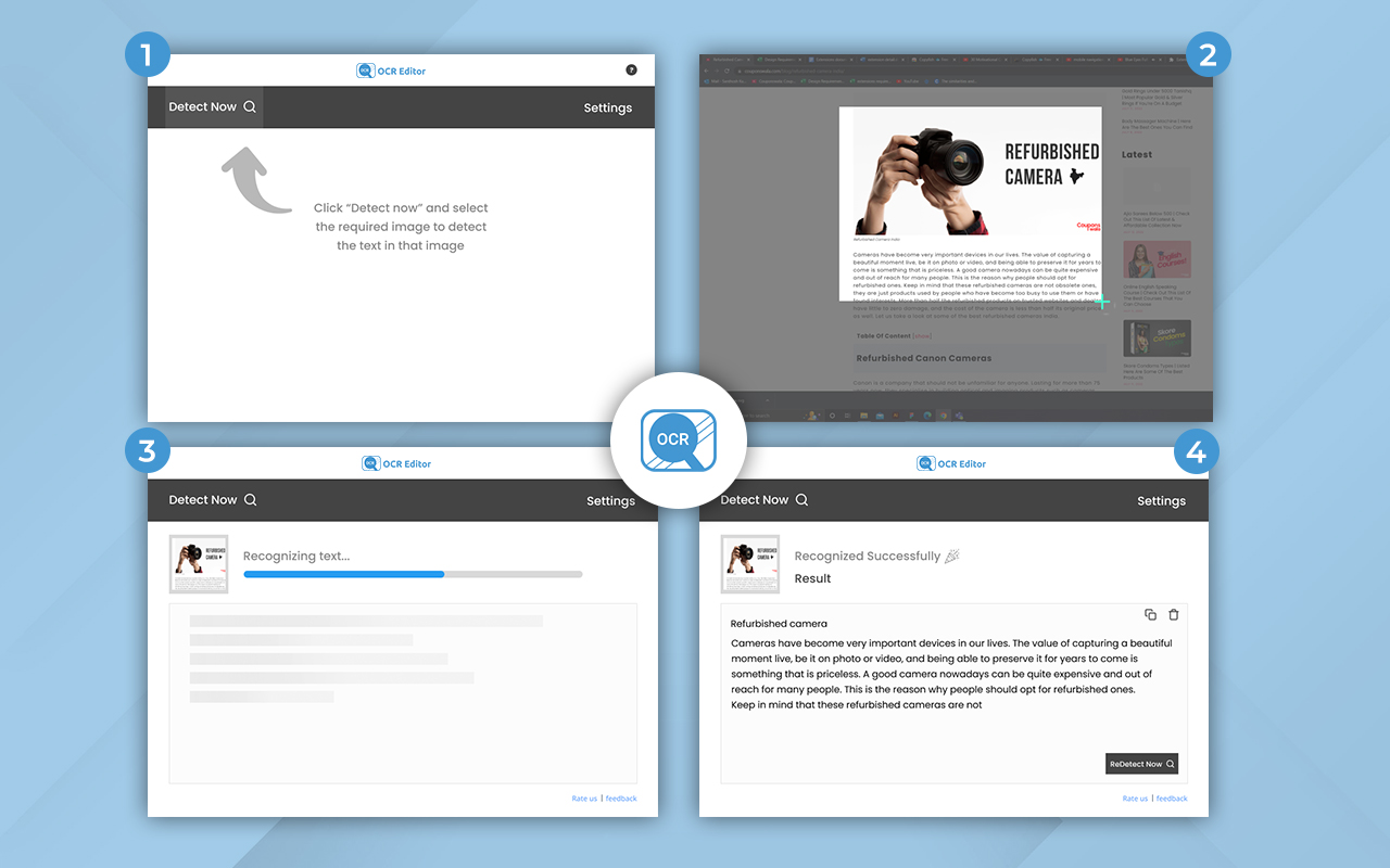 OCR编辑器 - 图像的文字