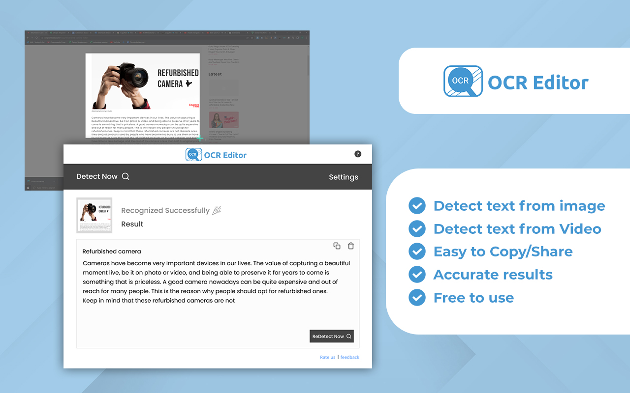 OCR编辑器 - 图像的文字