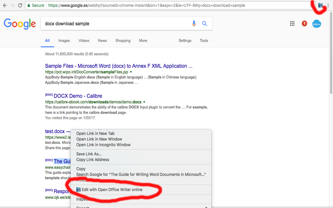 OpenOffice Writer在线为Word文档